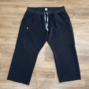 Figs Kade Cargo Scrub Pants Black Womens Size XL